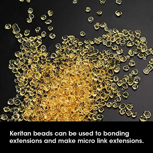 LEEONS 100g 1000 PCS Keratin Glue for Hair Extensions - Fusion Hair Tools Hair Extension Fusion Tips Rebond Granules Beads