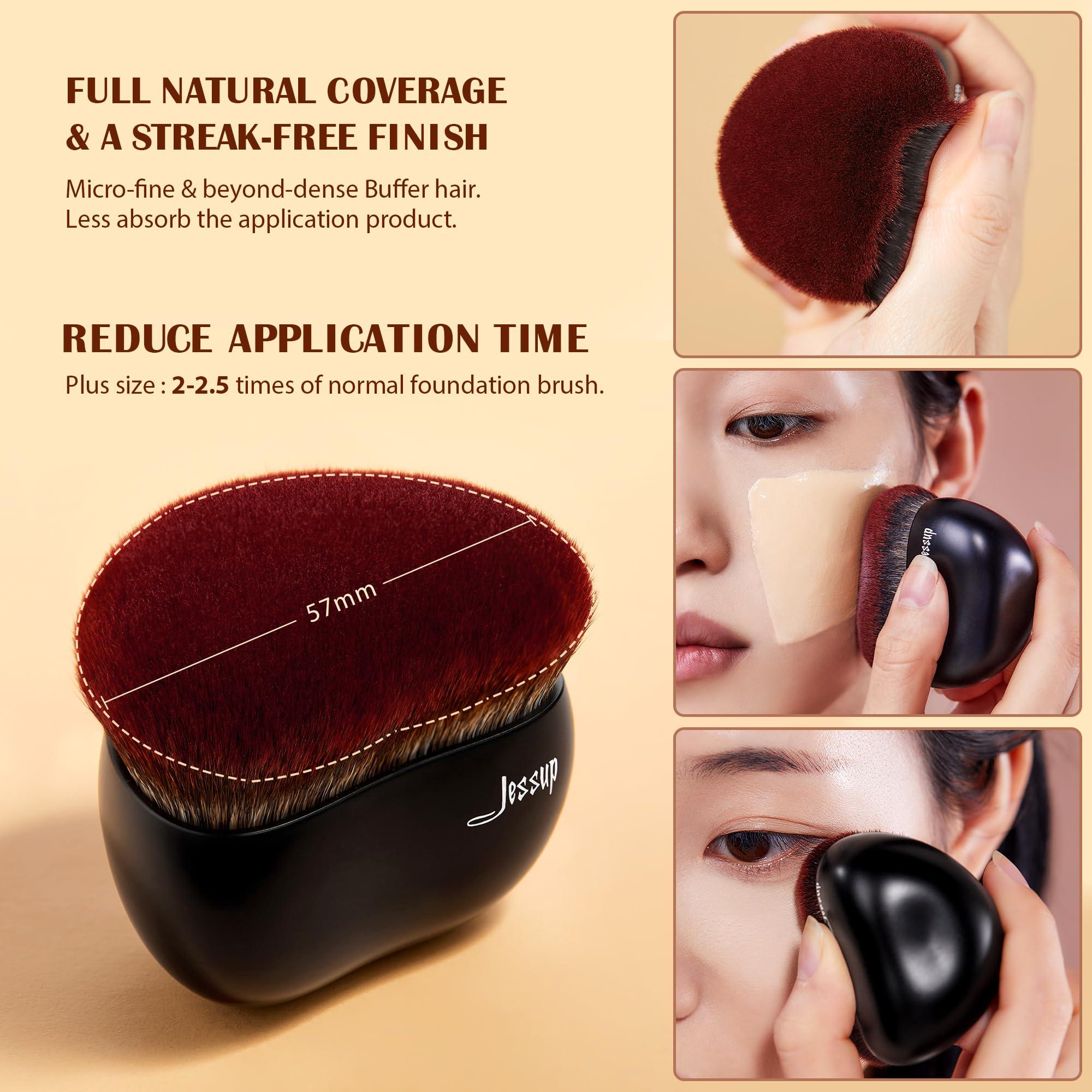 Jessup Jessup makeup brushes T155 with Foundation brush+Sponge T881