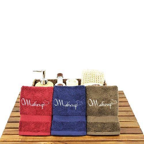 BC BARE COTTON Set of 6 Makeup Remover washcloth. Turkish Cotton Perfect for Makeup Bag! 13x13 inches - Black