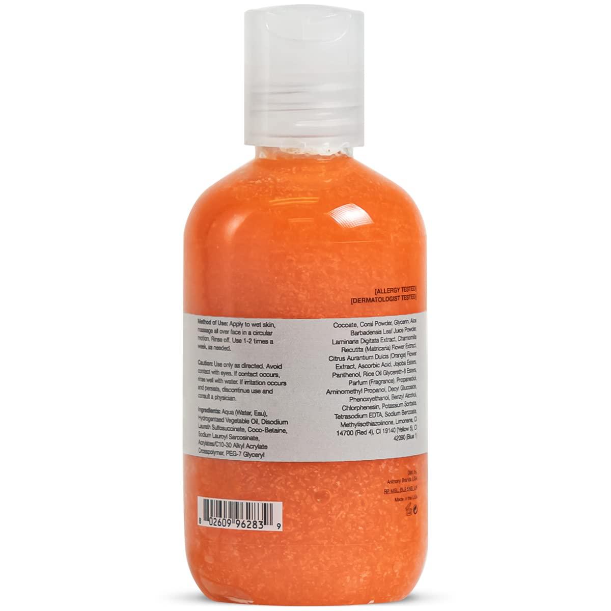 Anthony Anthony Facial Scrub – Men’s Exfoliating Face Wash with Vitamin C, Aloe, Chamomile and Algae for Deep Cleansing and Detoxifying 3.4 Fl Oz