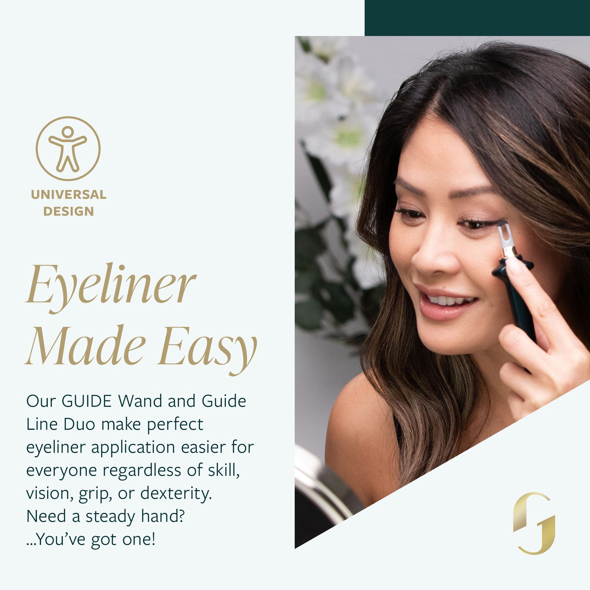 Guide Beauty GUIDE Beauty Eyeliner Duo, GUIDE Wand & Line Luxe/Long-Wear Eyeliner Cream (Black), Multi-Purpose Make-Up Application Tool, Universal Design for Easy Eye & Lip Liner