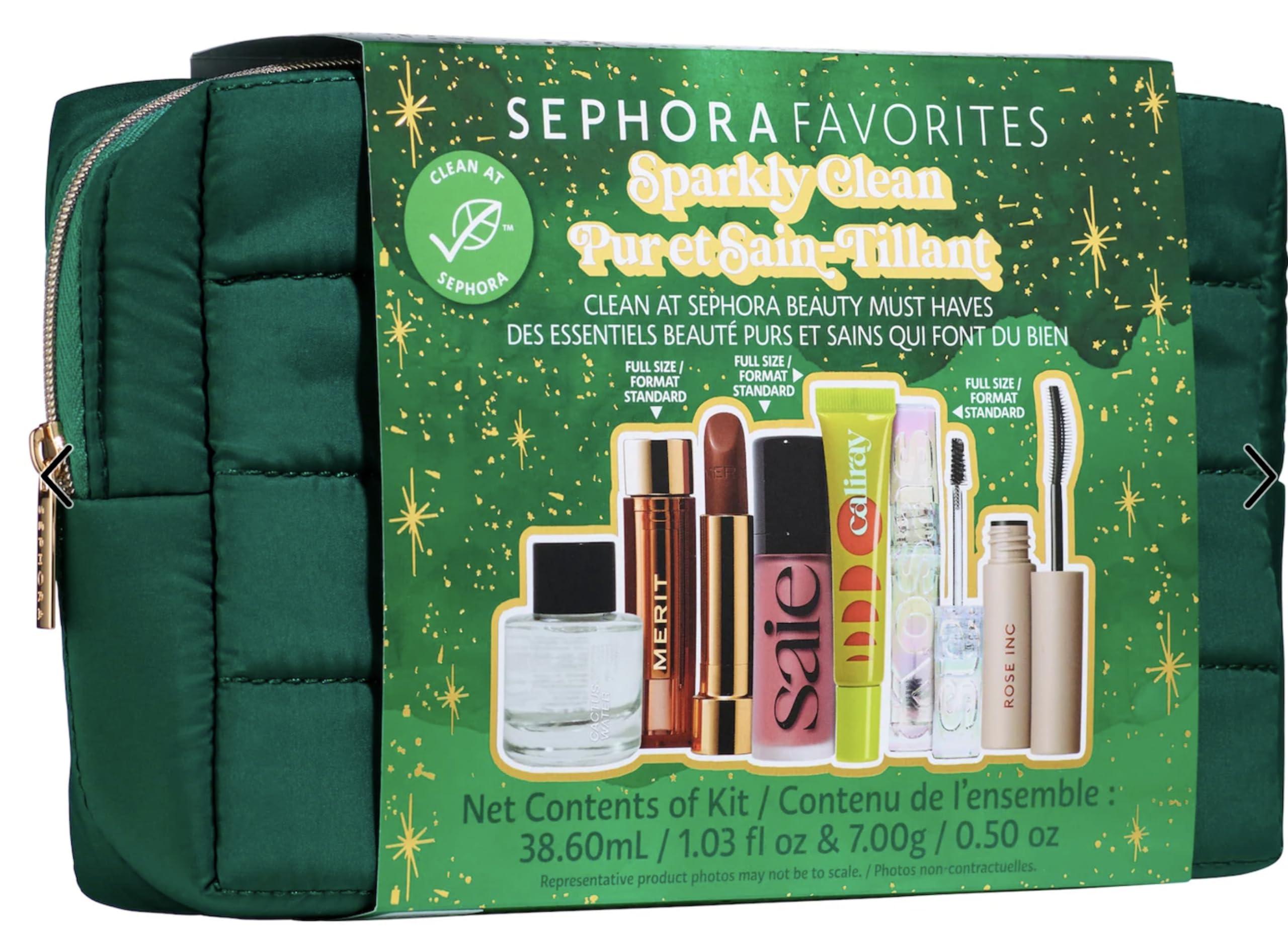 KITS Sephora Favorites Holiday Sparkly Clean Beauty Kit XMAS 2023