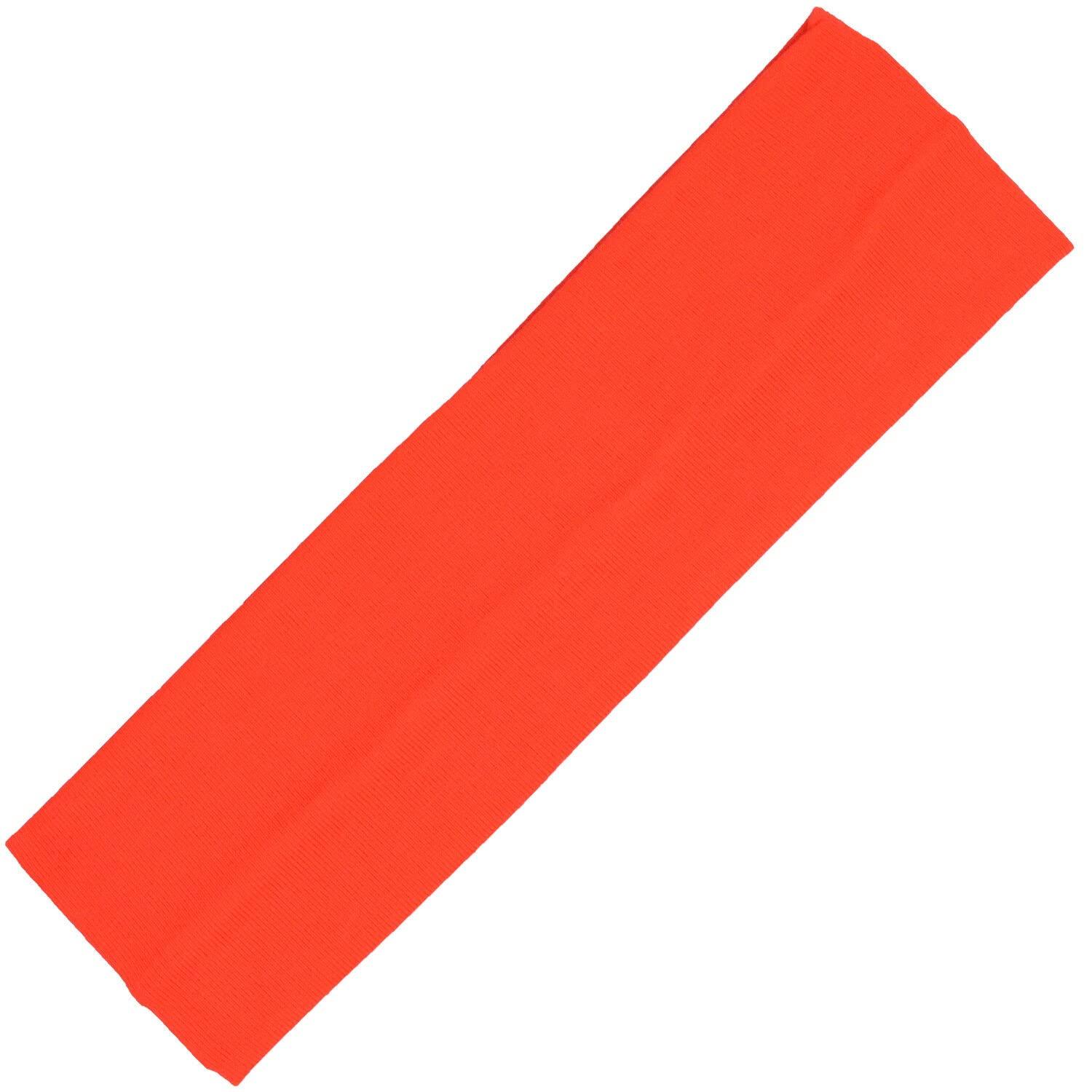 Generic Neon Orange - Cotton Headbands Soft Stretch Headband Sweat Absorbent Elastic Head Band Black