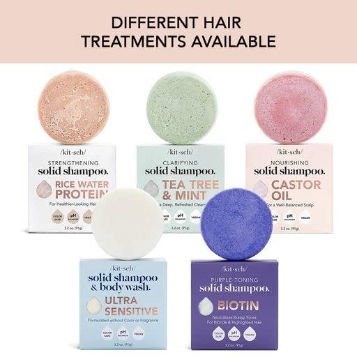 Kitsch Kitsch 2-in-1 Ultra Sensitive Hair Conditioner & Shave Bar & Toning Purple Shampoo Bar for Blonde Hair with Discount