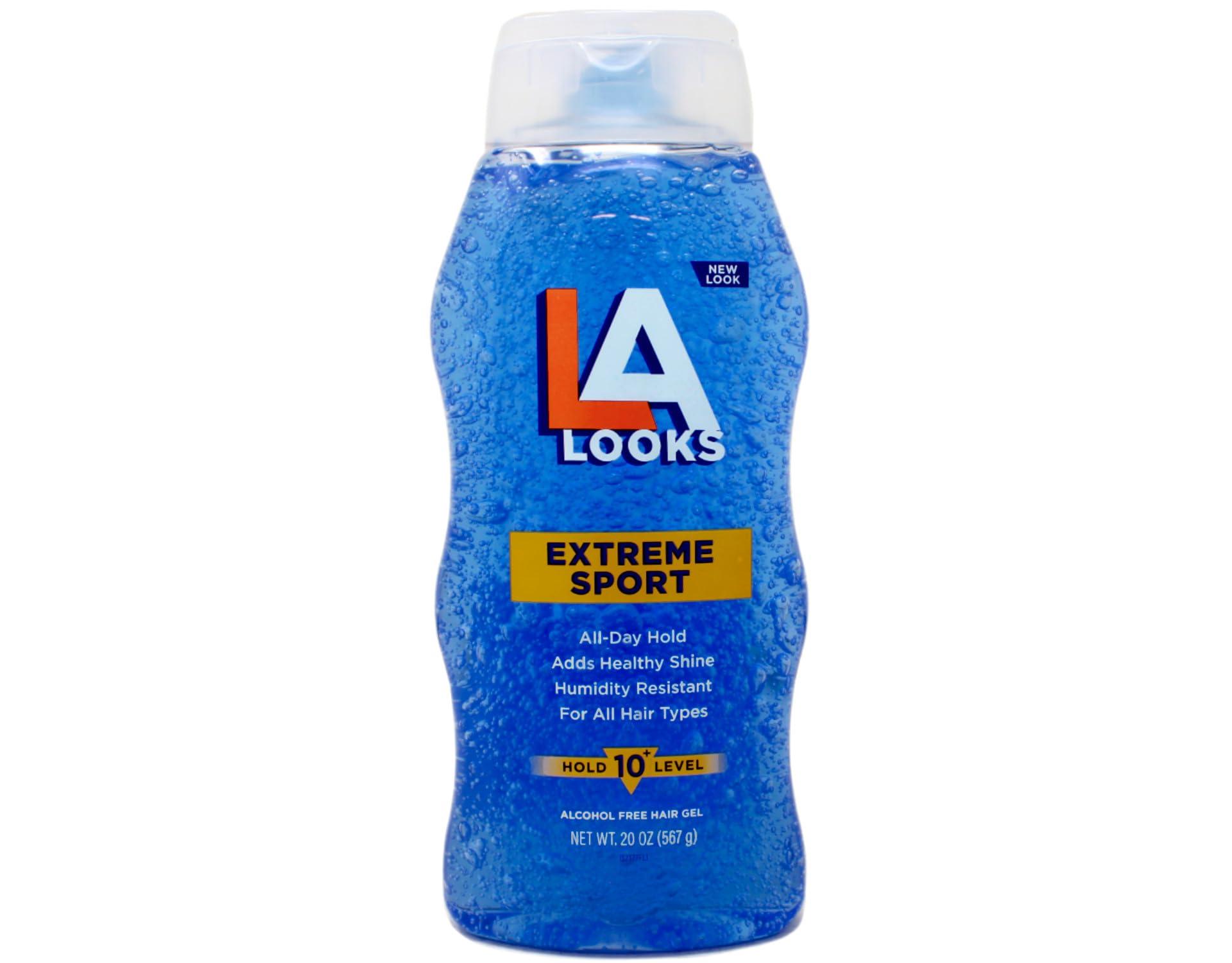 HENITAR L.A. LOOKS Absolute Styling Extreme Sport Hold Gel, Hold Level 10+ 20 oz (Pack of 7)