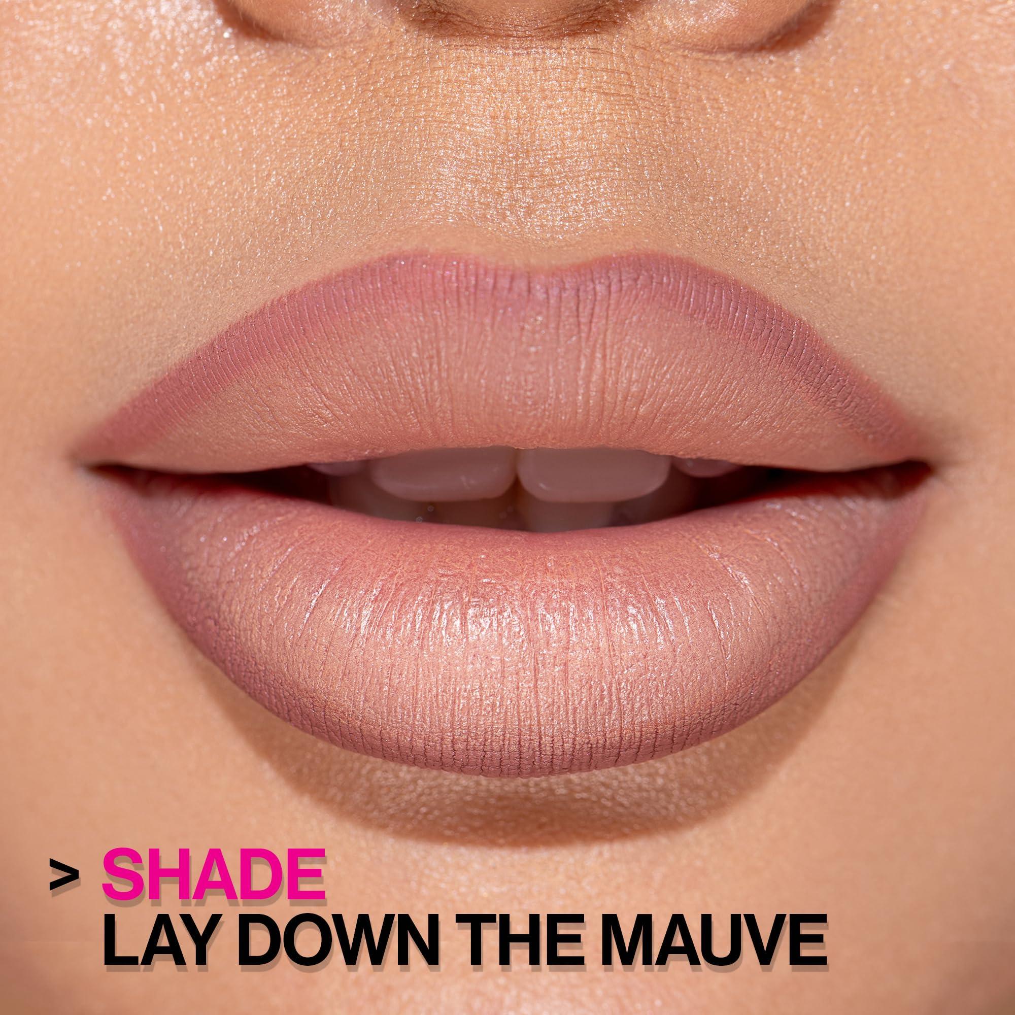 wet n wild wet n wild Lip Liner Perfect Pout Matte Retractable Gel Lip Liner Pencil, Purple Lay Down the Mauves (Pack of 2)