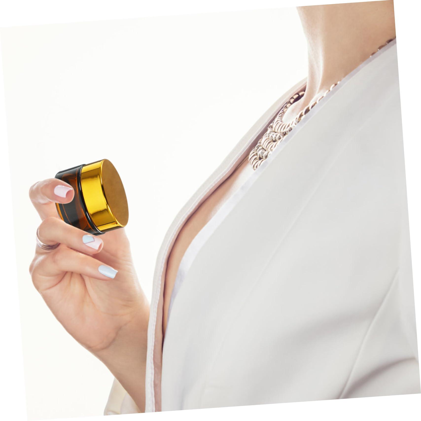 Hemoton Hemoton Cosmetic Packaging Bottles 6pcs Set Cream Bottle Brown Glass Storage Holder Subpackaging Leakproof Design