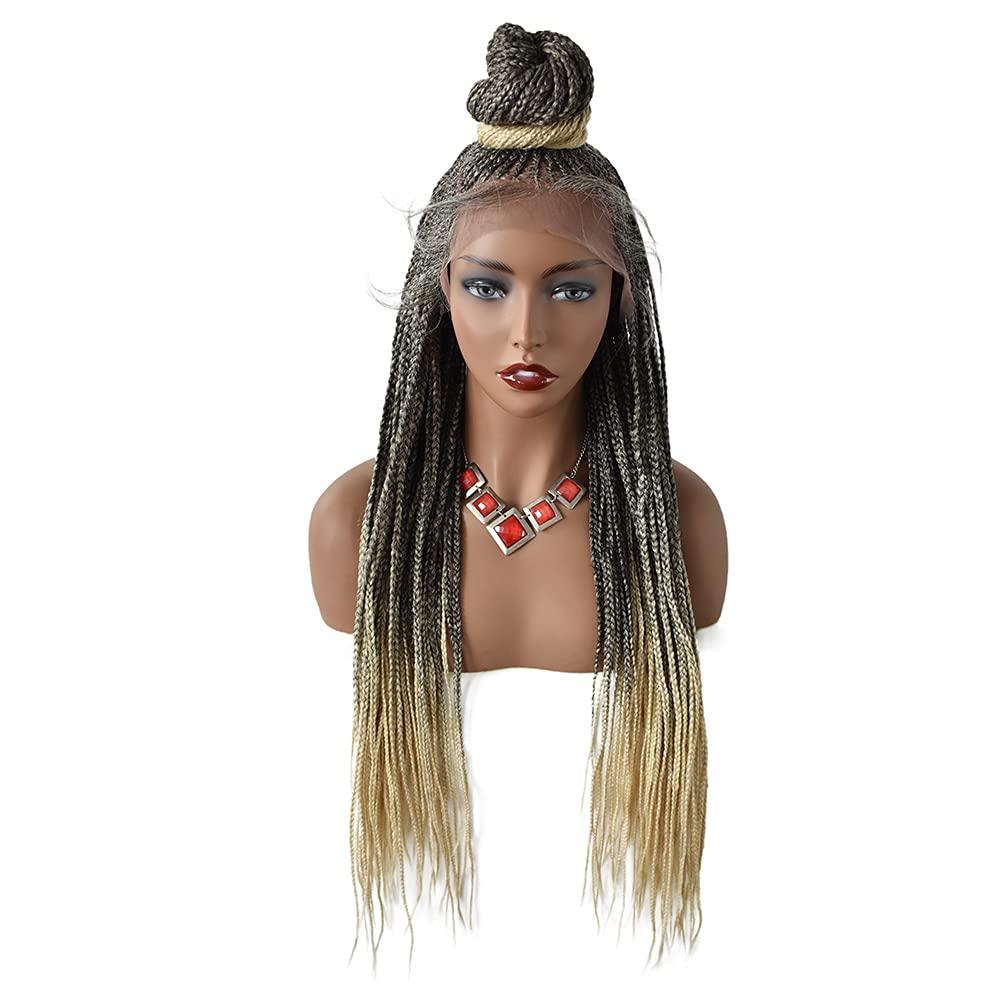 Notherss Notherss Updo Bun Box Braided Wigs For Black Women Cornrows Front Natural Hairline With Baby Hairs Box Braided Premium Quality