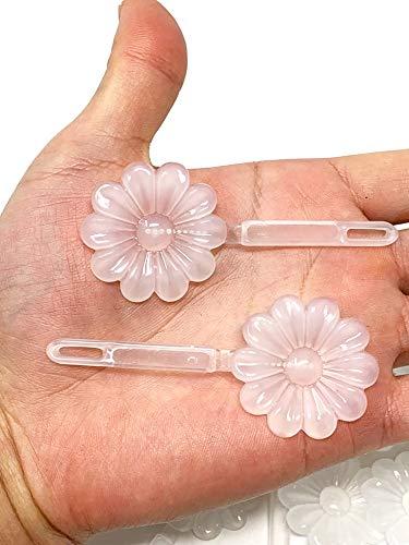 Tara Tara Girls Self Hinge Plastic Flower Hair Barrettes 18 Pieces Selection (Clear)