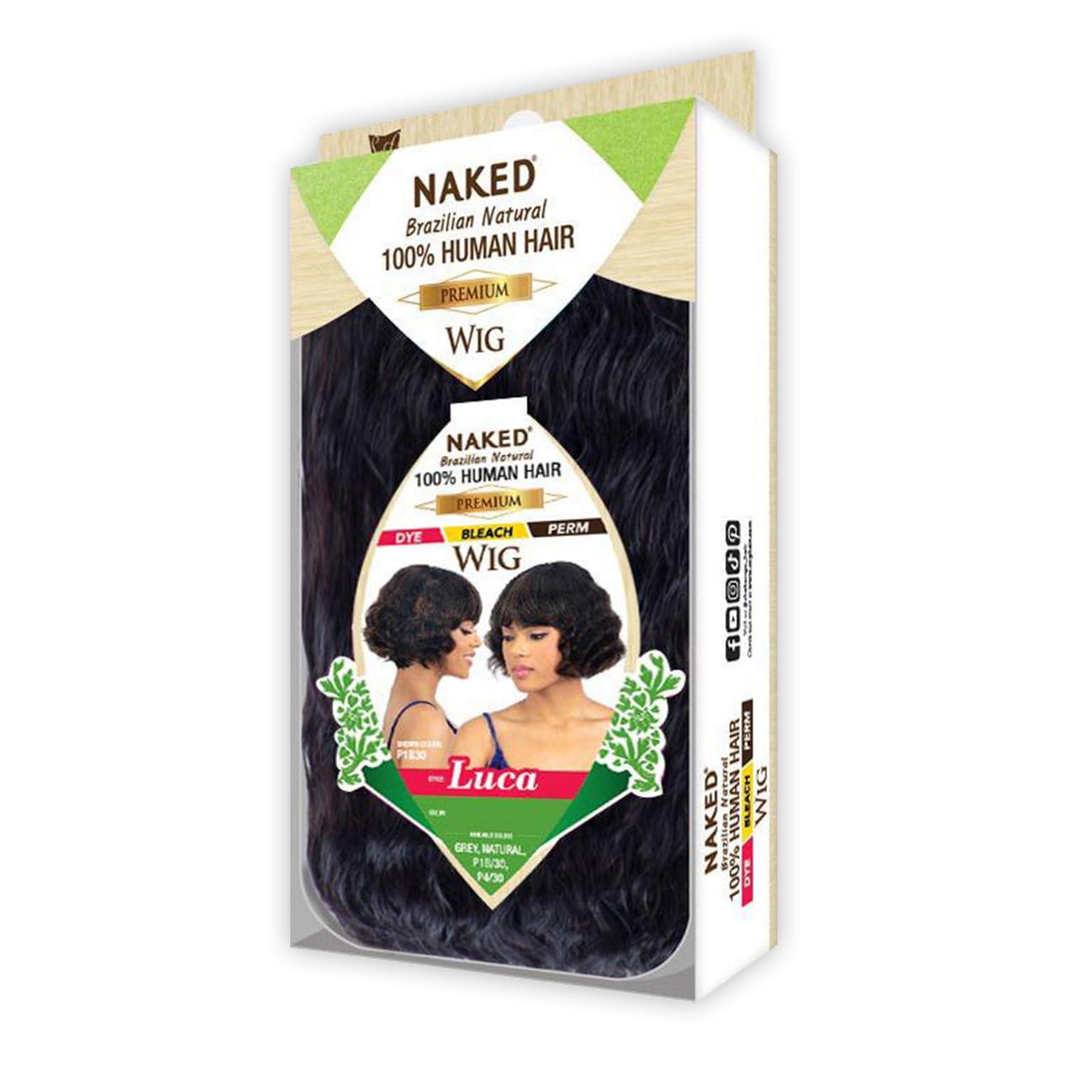 FREE TRESS FREE TRESS Naked Brazilian Human Hair Wig - Luca (Color:GREY)