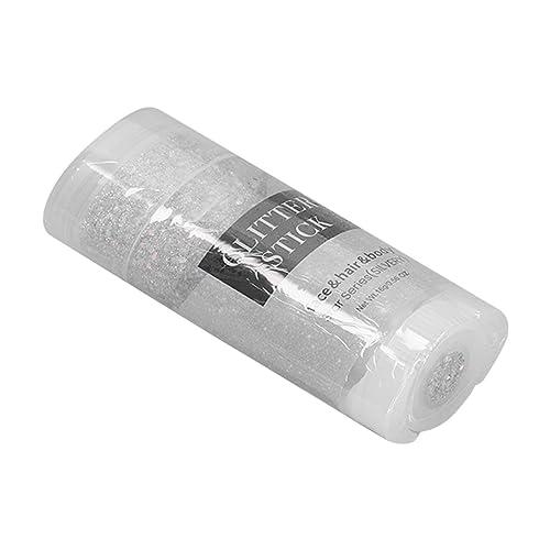 Airshi Body Glitter Stick, Skin Friendly Lasting Mild Silver Sparkling Body Glitter Gel for Hair for Parties