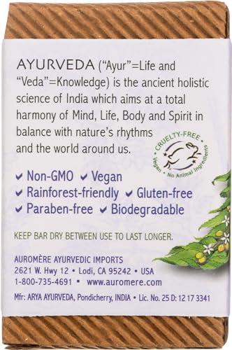 Auromere Auromere Ayurvedic Lavender Neem Bar Soap, Natural, Non GMO, 2.75 Ounce (Pack of 12)