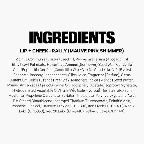Milk Makeup Milk Makeup Lip + Cheek, Rally (Mauve Pink Shimmer) - 0.21 fl oz - Cream Blush & Lip Color - Buildable & Blendable - 1,000+ Swipes Per Stick - Non-Comedogenic - Vegan, Cruelty Free