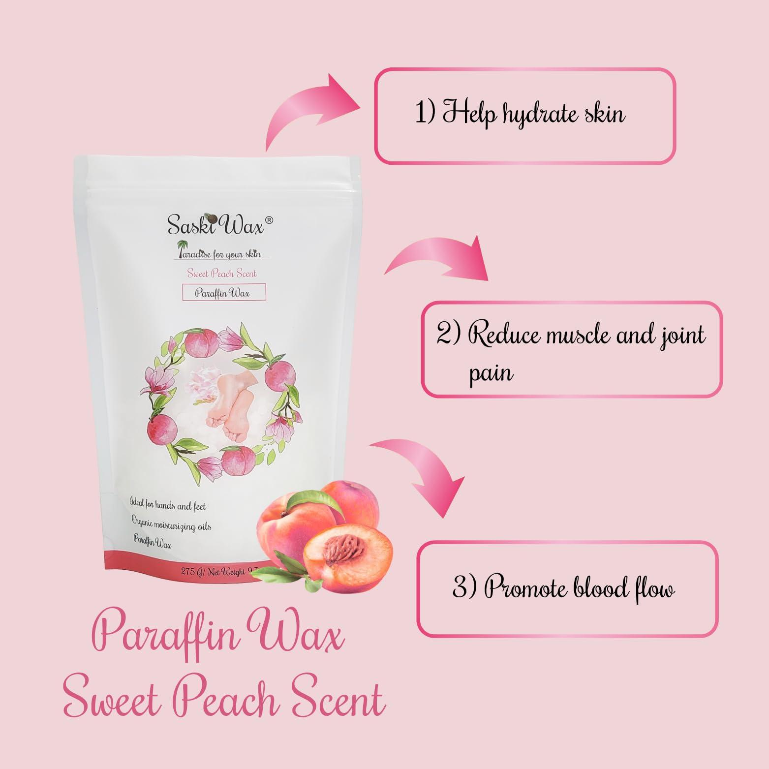 Paradise for your skin by Saski Wax Paraffin wax Sweet Peach scent