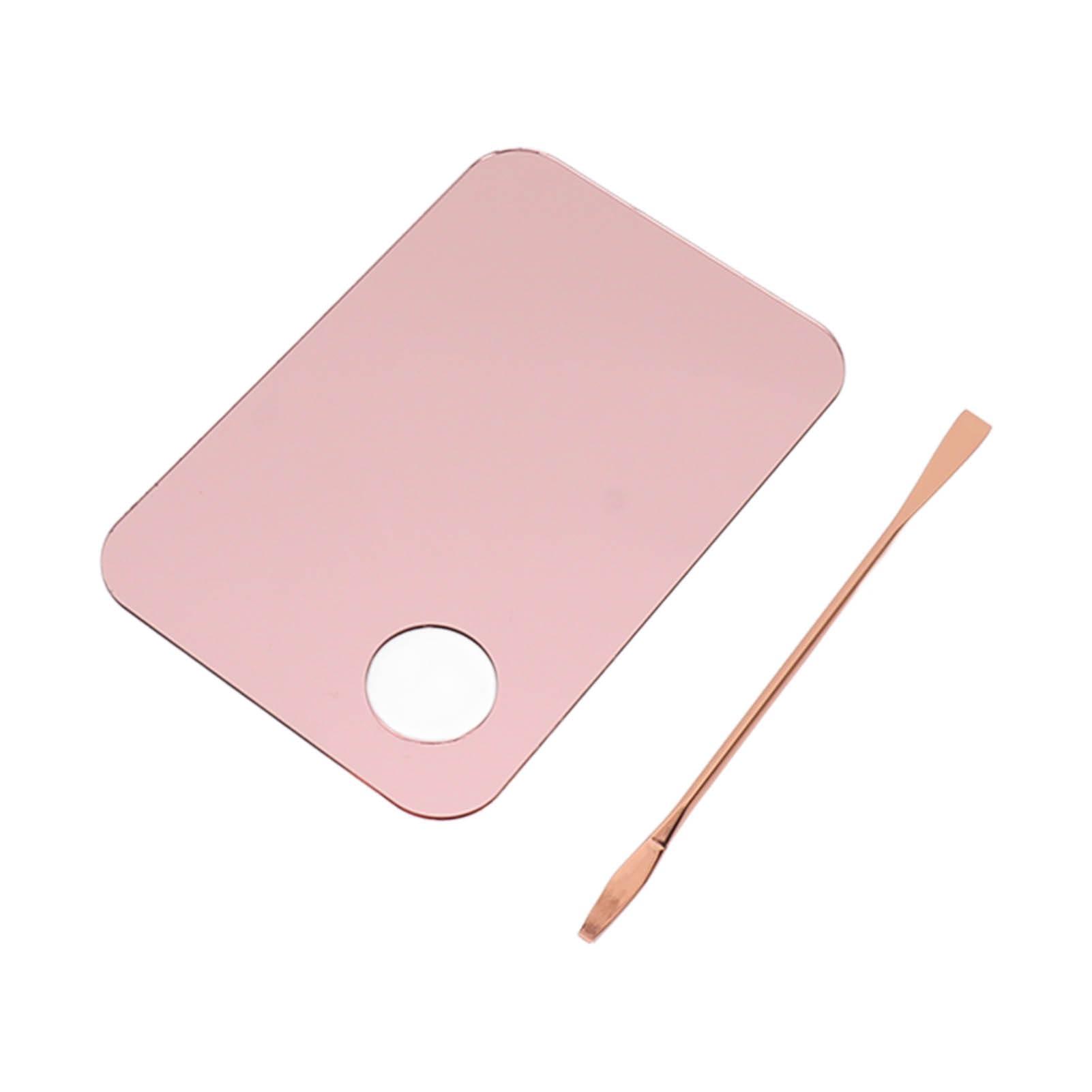 Srliya Rose Gold Mixing Tray Spatula Set Holder Plate Makeup Nail Art Palette