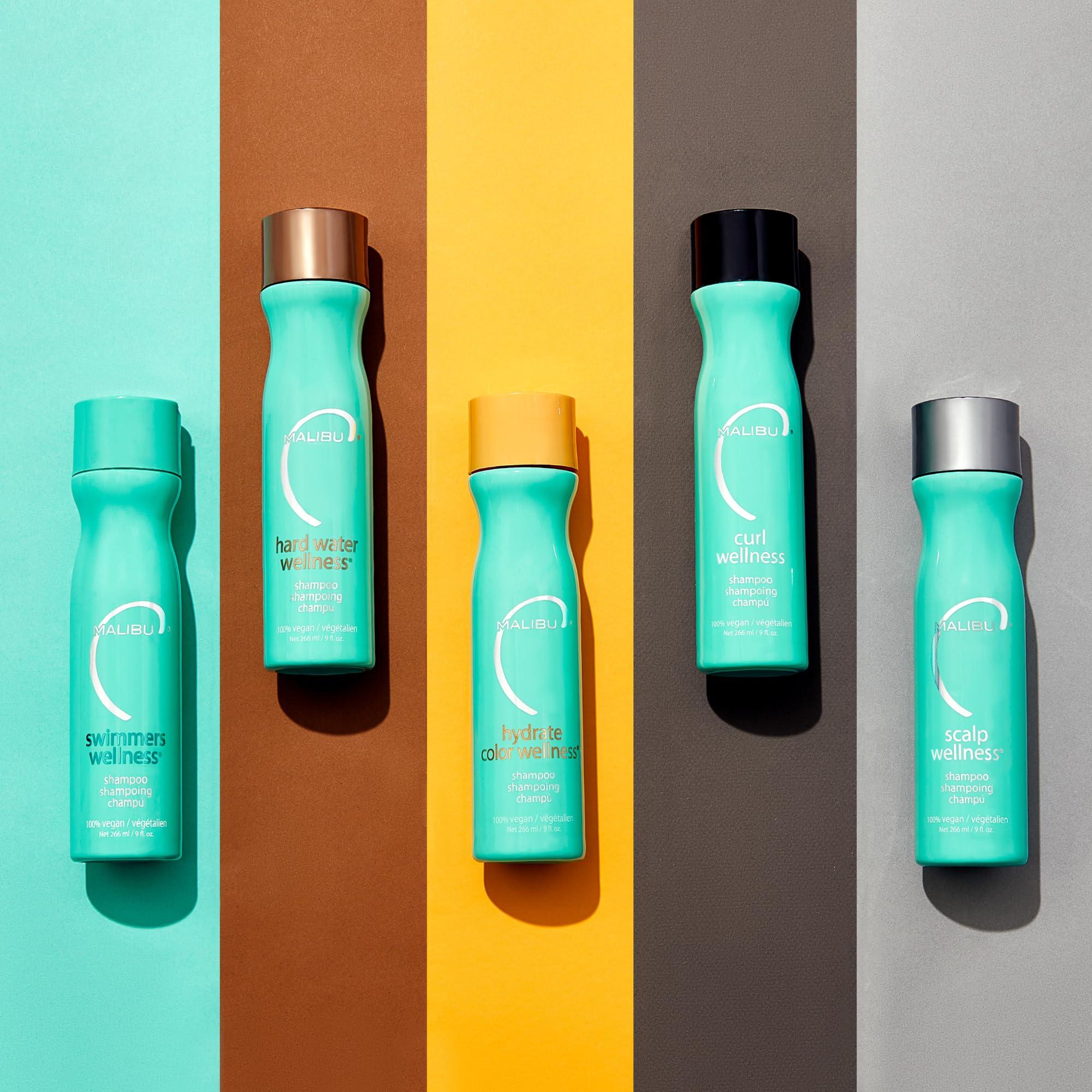 Malibu C Malibu C Swimmers Wellness Shampoo - Chlorine Shampoo for Swimmers to Combat Dry, Brittle Hair - Restores Texture Affected by Pool Elements - Sulfate Free Hair Care (9 oz)