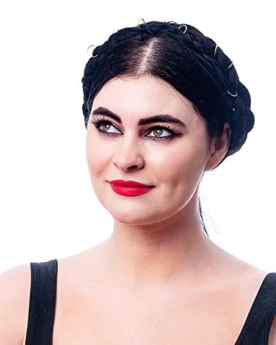 ruech 20 Pack Gold Hair Rings Braid Hair Loop Clips Charms Pendant Rings Hair Accessory (20 Gold Rings)