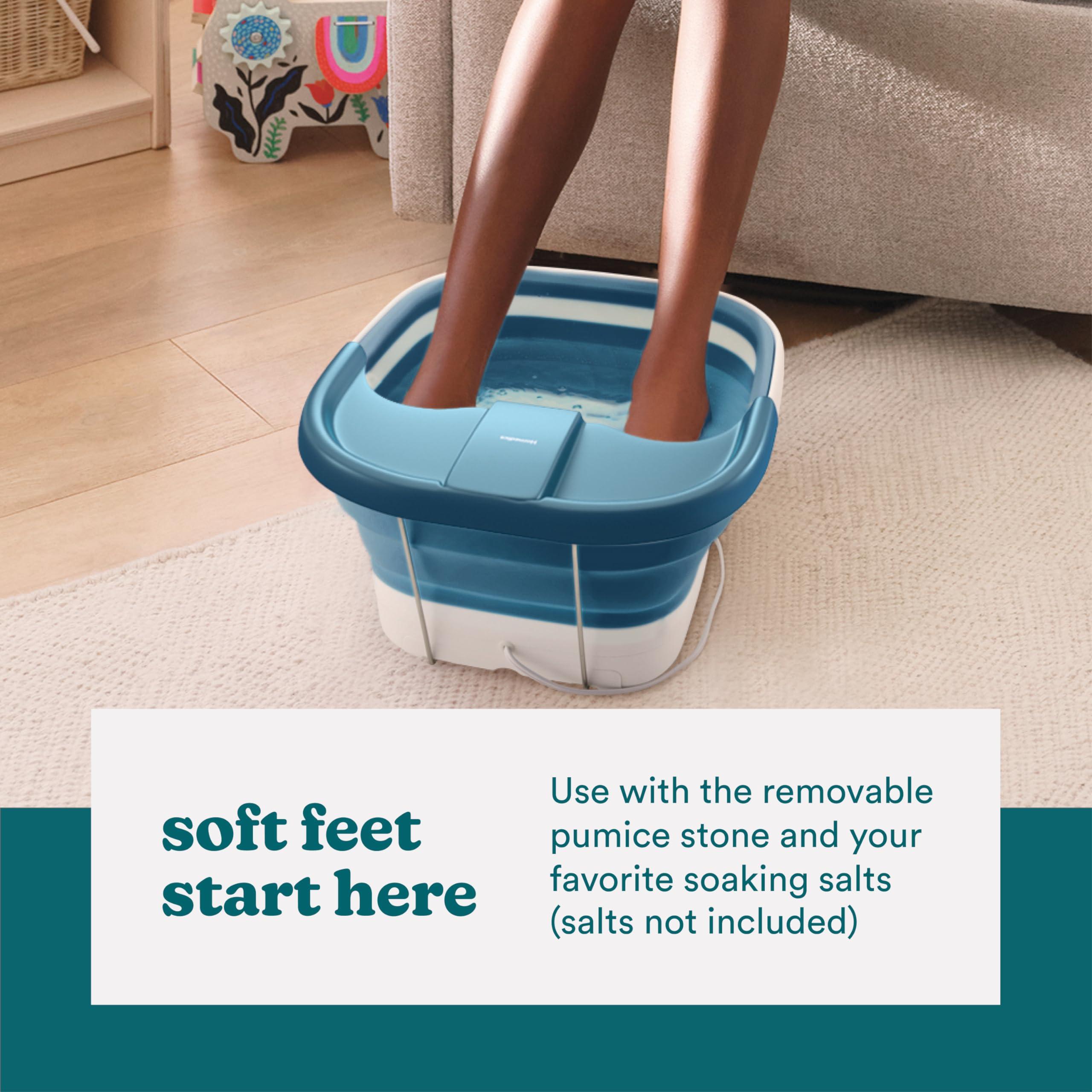 Homedics Homedics Smart Space Bubble Mate Collapsible Foot Spa, Heat-Maintaining, Bubble Massage with Pumice Stone and Splash Guard