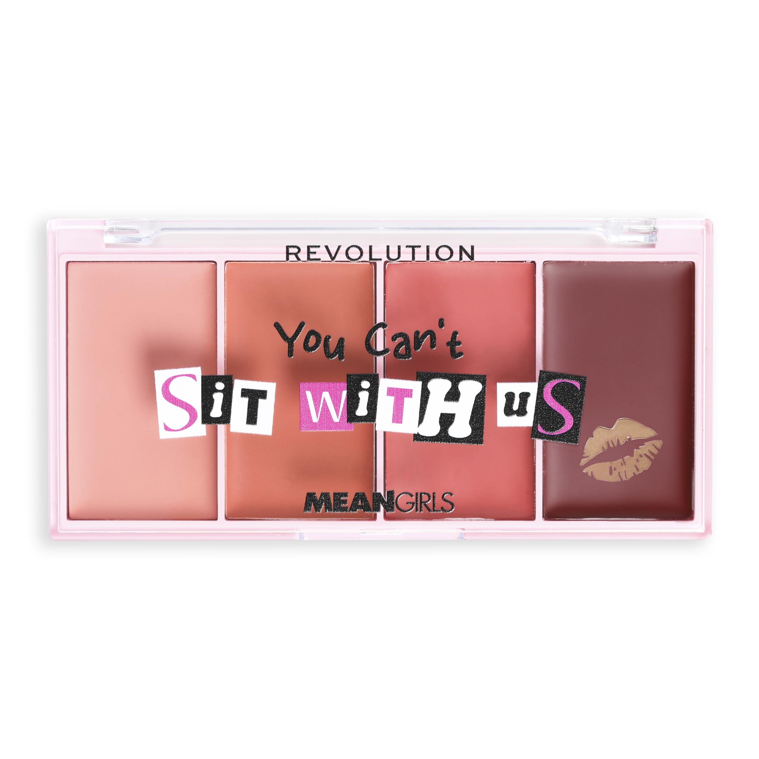 Revolution Beauty London Revolution Beauty, Mean Girls x Revolution on Wednesdays We Wear Cream Blush, Four Blush Shades, Makeup Palette for Face & Cheeks, Vegan & Cruelty-Free, 2.12 oz