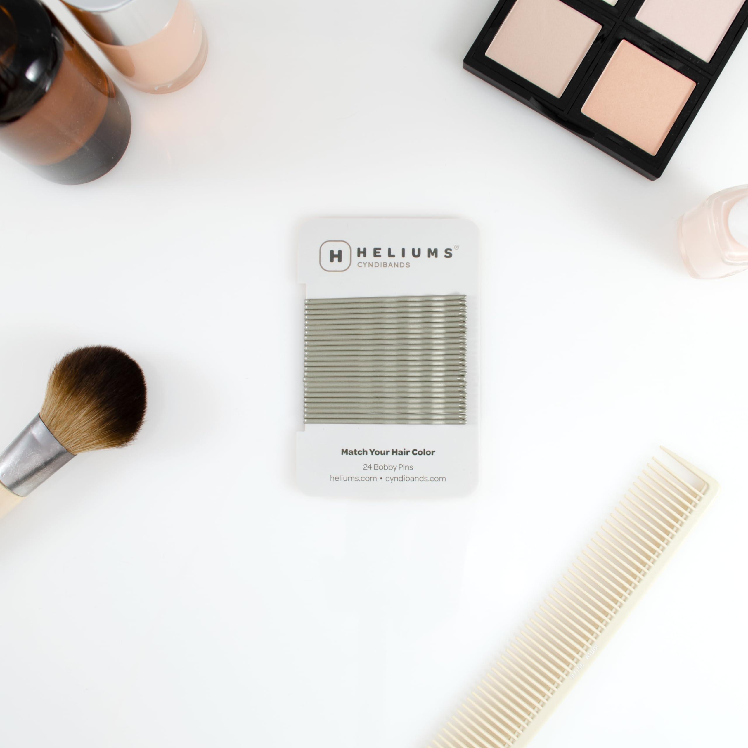 Heliums Heliums Large Bobby Pins - Silver Gray - 2.5 Inch Extra Long Wavy Hair Pins - 24 Pack