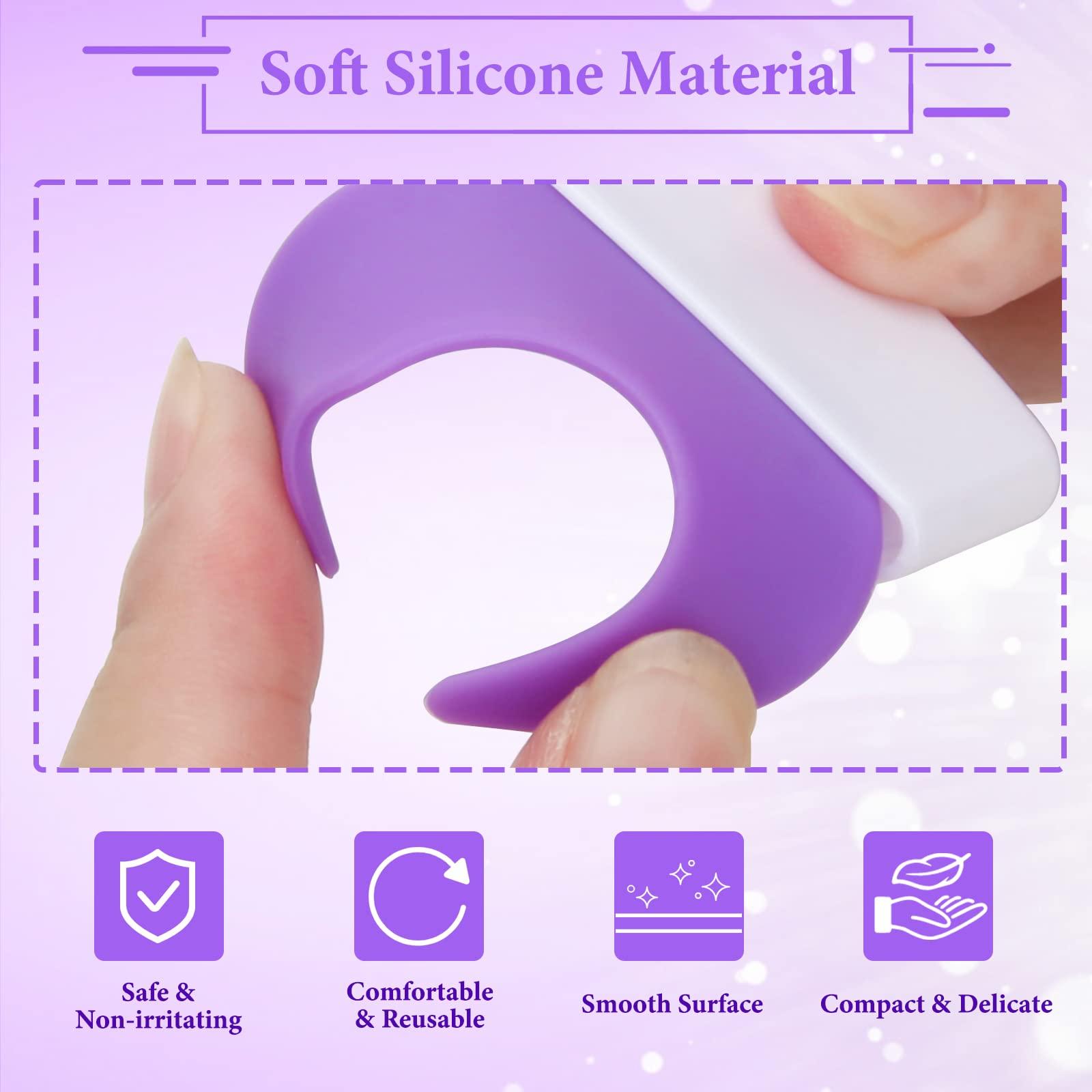 Anglekai 2Pcs Mascara and Eye Shadow Shield Pads, AngleKai Reusable Mascara and Shadow Shield Guard Tool (Purple)