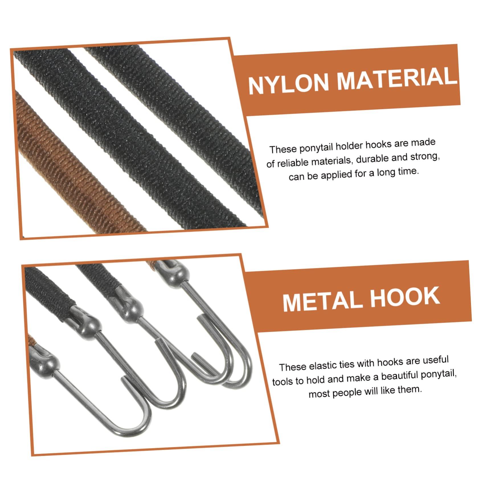 Abaodam Abaodam 75 Pcs Hair Tie Ponytail Holders Hook Ponytail Holders Tie Hair Hook Styling Ponytail Holder Hair Bungee Hair Styling Accessories Ponytail Holders Cord Metal Bride Bulk Headgear