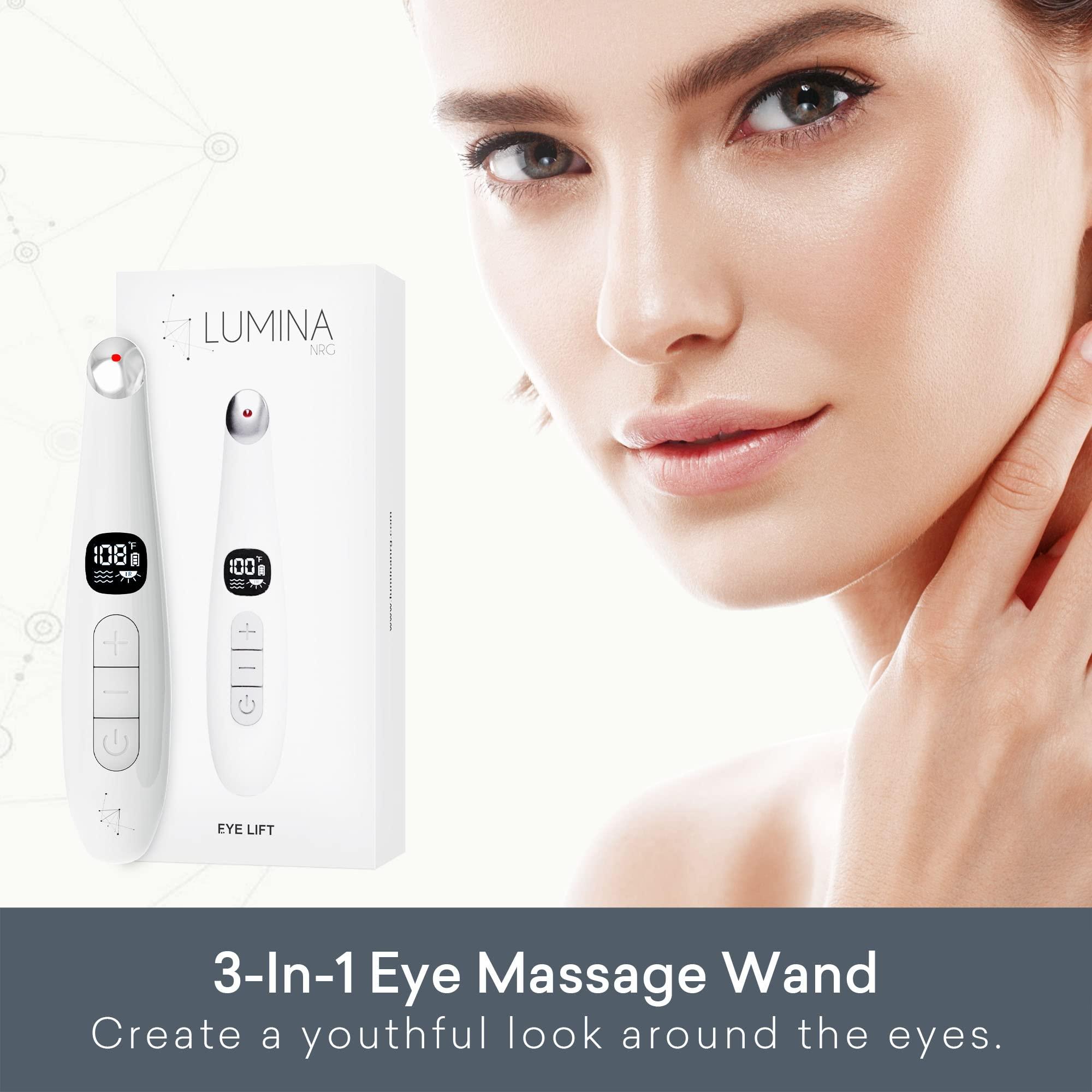 Lumina NRG 3-in-1 Eye Massage Wand - Reduce Fine Lines, Dark Circles & Inflammation - Improve Skin Elasticity & Blood Flow | Lumina NRG
