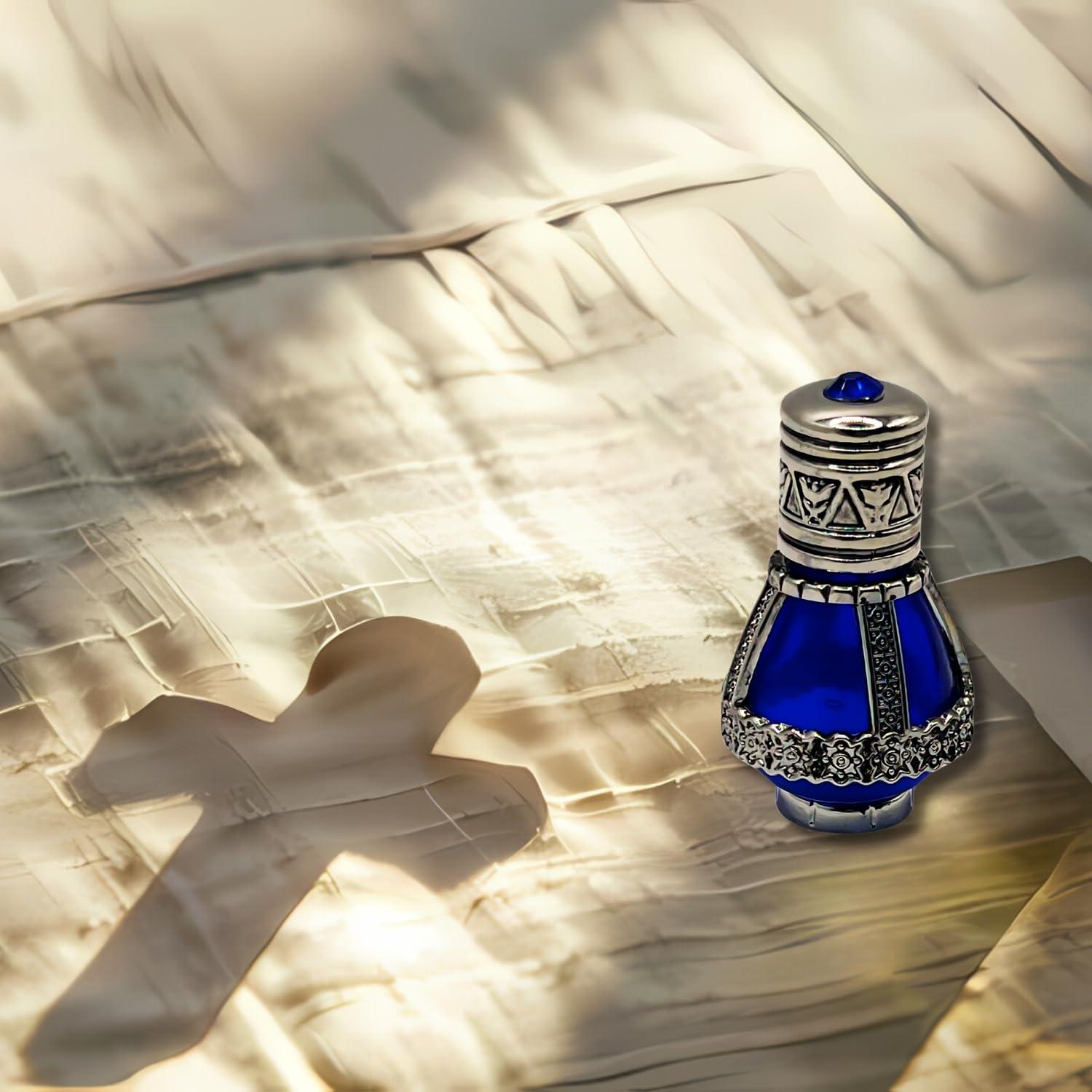 3 ARCHES USA 3 Arches USA Spikenard Anointing Prayer Oil in Reusable Blue Cobalt Glass Vial 0.24fl.oz/7ml