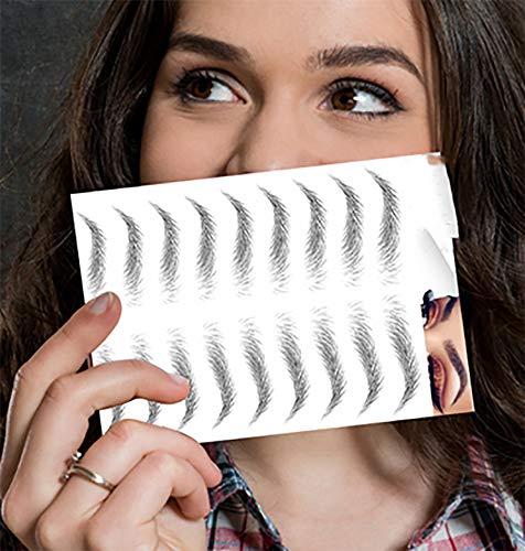 BesYouSel BesYouSel 10 Sheet Eyebrow Stickers Eye Brow Makeup Decals Eyebrow Transfers Stickers Natural Waterproof Bionic Eyebrow Natural Eyebrow Makeup Tool Long Lasting Eyebrow Sticker for Women Lady,Black