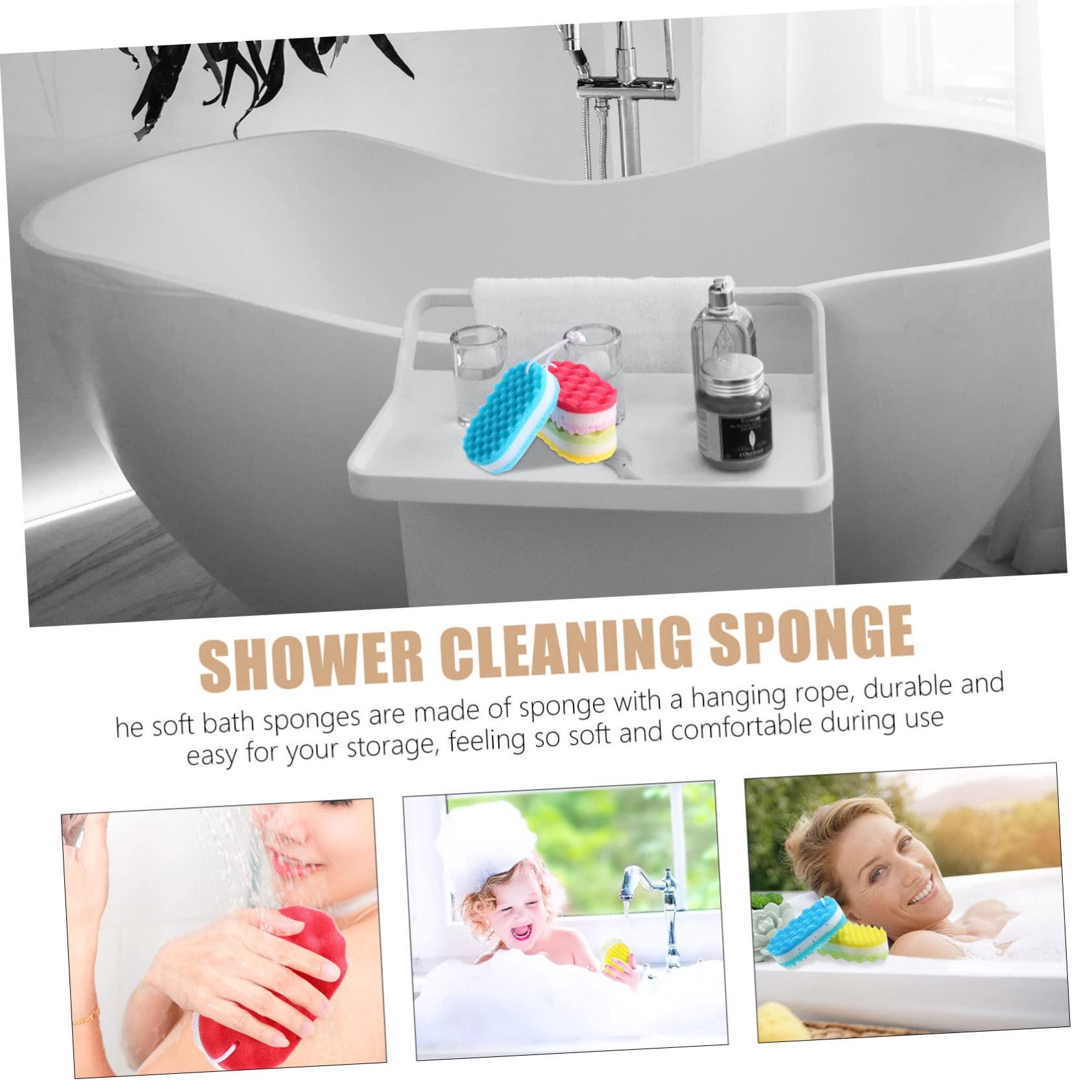 FOMIYES FOMIYES Shower Sponge Double Sided Bath Sponges for Shower Wavy Sponge Cleaning Body Scrubber Soft Gentle Skin Scrubber