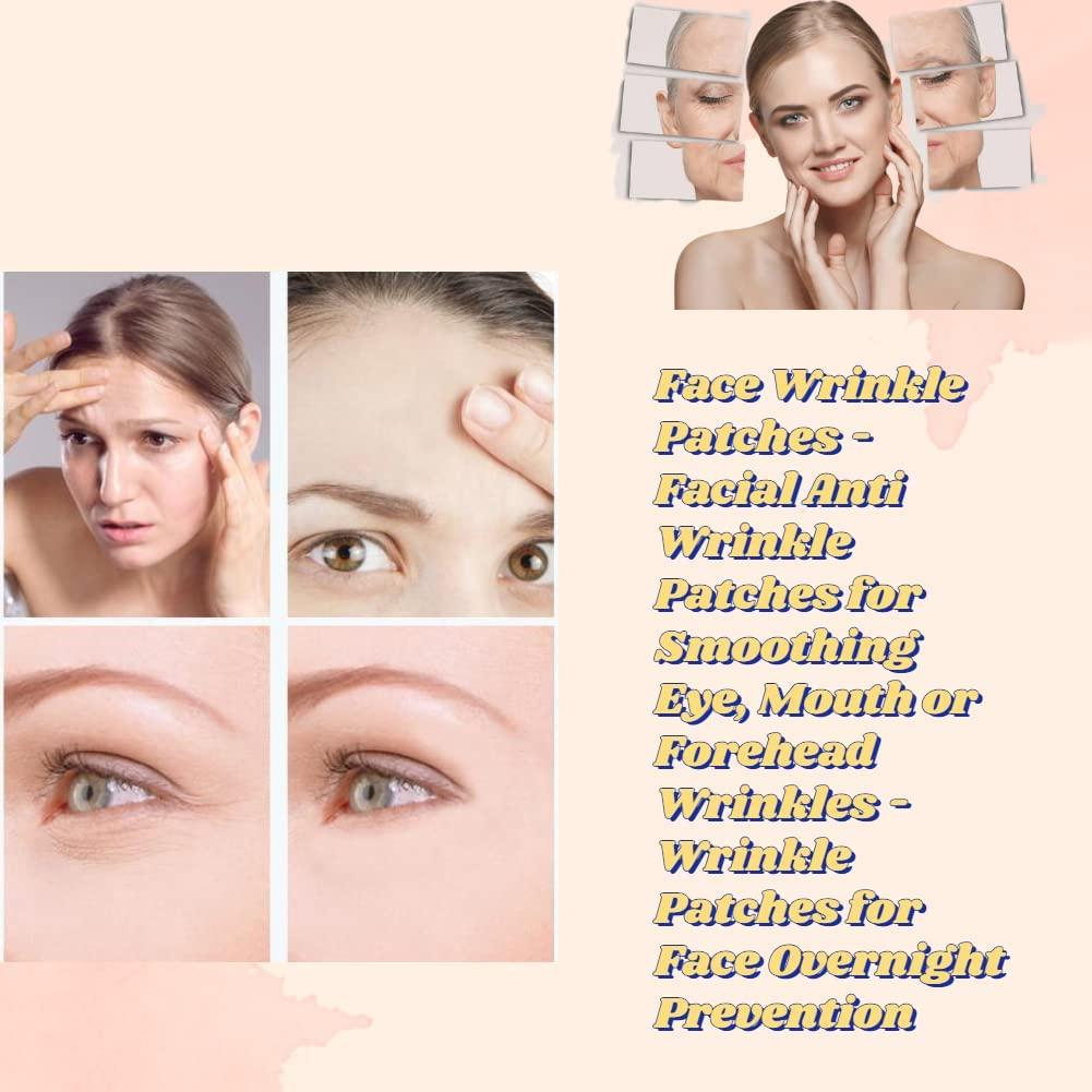 TMISHION 5Pcs Anti Wrinkle Silicone Patch, Various Shapes Reusable Washable Forehead Eye Face Anti Aging Patch for Prevent and Eliminate Wrinkles Fine Lines Skin Liftin