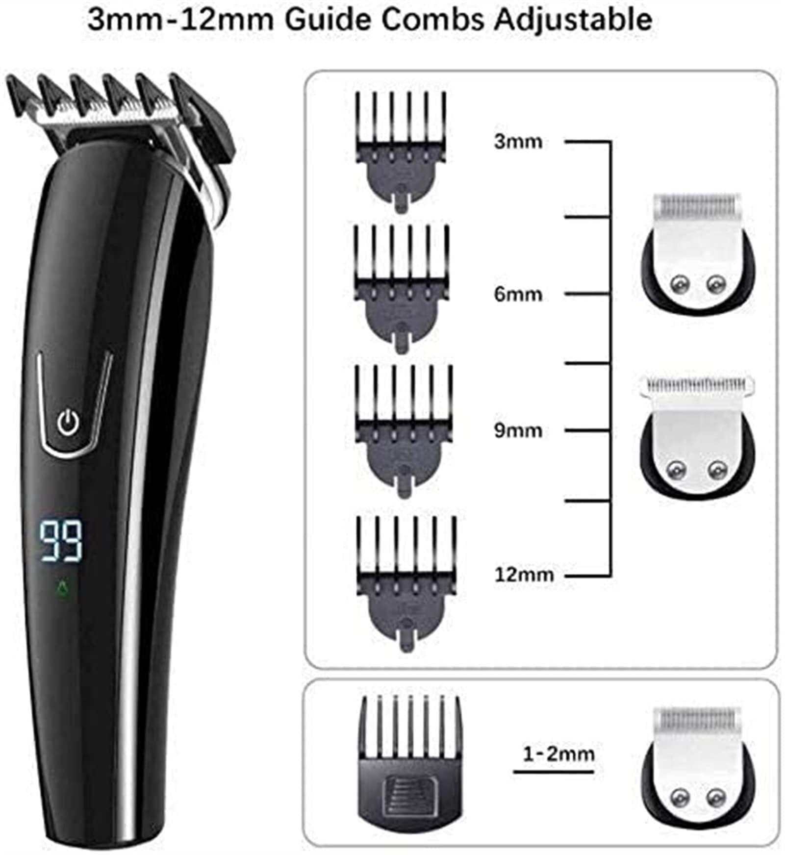 WEedsy WEedsy Hair Clipper Beard Trimmer Kit for Men Cordless Hair Mustache Trimmer Hair Cutting Groomer Kit Precision Trimmer Waterproof USB Rechargeable 6 in 1