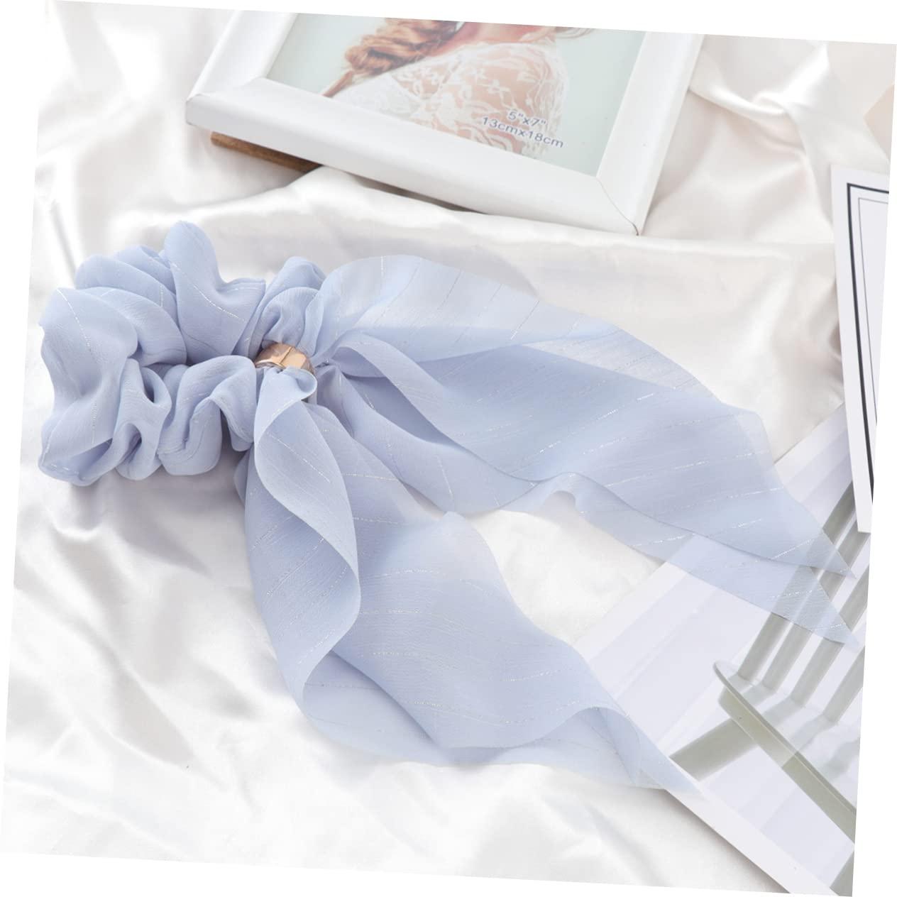 Beatifufu Beatifufu Ponytail Holder Hair Ribbons Hair Ties Long Hair Ring Cloth Hair Tie Hair Rope Girl Hair Tie Blue