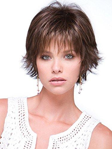 Rene of Paris & Maxwigs Coco Wig Color Maple Sugar - Rene of Paris Wigs Short Wispy Texture face Framing Synthetic Tousled Layers Bundle w/Comb, MaxWigs Hairloss Booklet