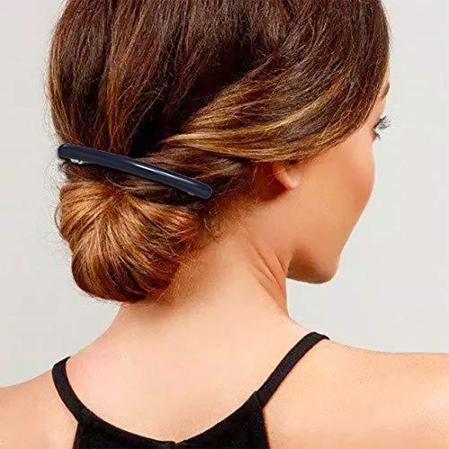HYFEEL HYFEEL Skinny Hair Barrettes for Women Long Simple Acrylic French Hair Clips Elegant Classic Hairpins Steel Clip Clamp Girls Hair Accessories Navy Blue Dark Green Light Brown 3Pcs/set