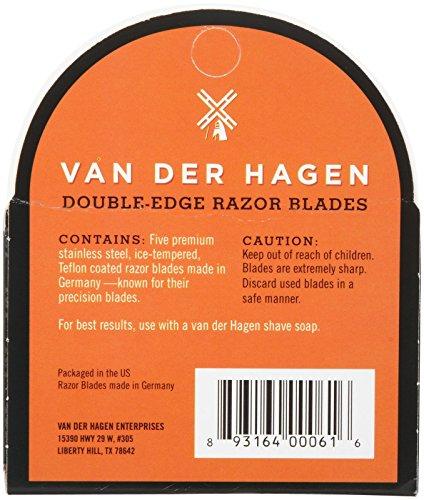 Van Der Hagen Van Der Hagen Stainless Steel Razor Blades, 5 Count (Pack of 1)