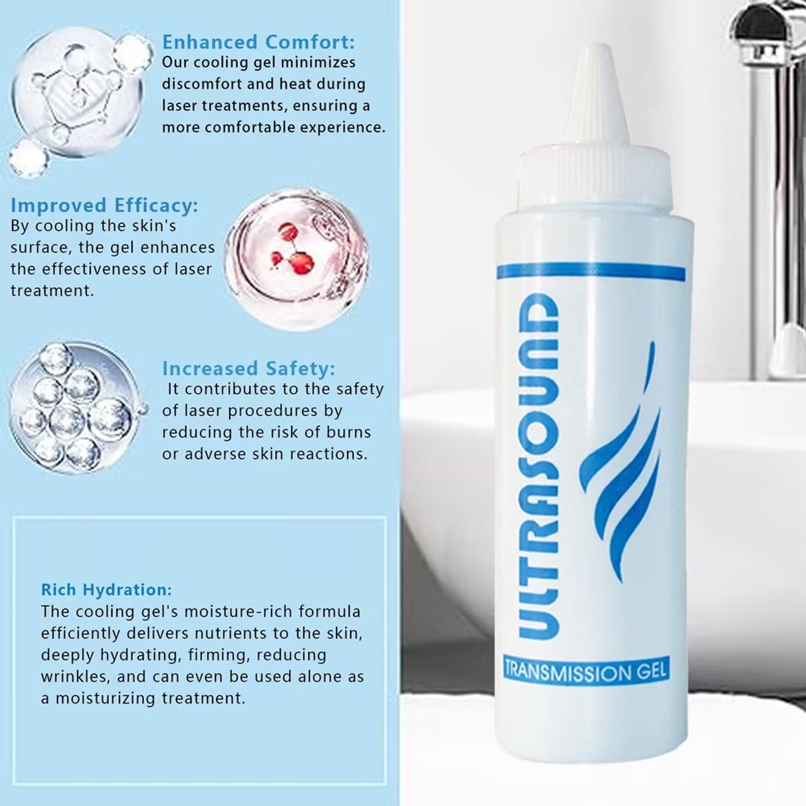 ViQure Cooling Gel for Laser Hair Removal Device and Radio Frequency Facial Body Skin Care Machine for Women and Men