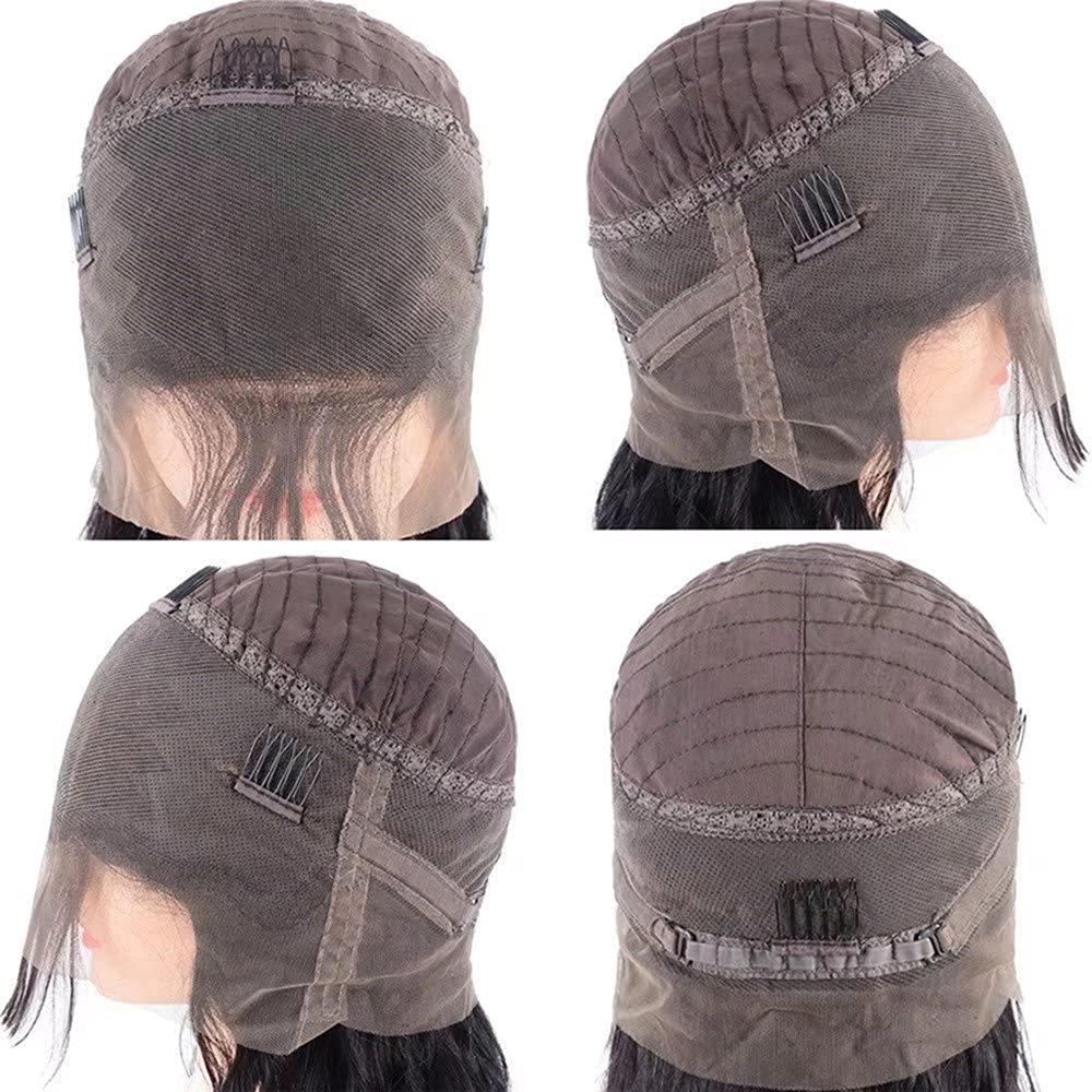 Jnymell Jnymell Invisible Real HD Lace Swiss 360 Lace Front Wig Virgin Human Hair Wigs Deep Wave 360 Full Lace Curly Wig Ultra-thin Clear HD Film Lace Clean Pre-plucked Hairline With Bleached Knots 14Inch