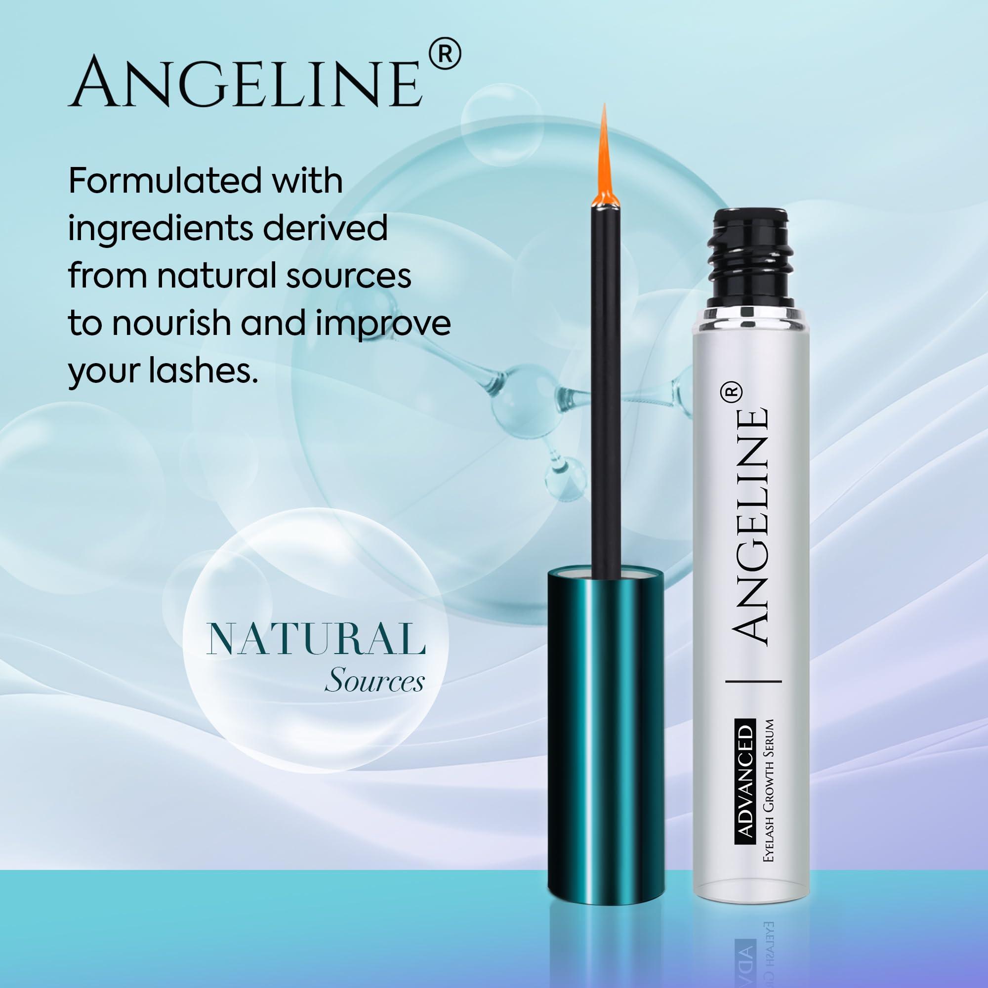Angeline Premium Lash Serum for Eyelash Growth Serum, Advanced Lash Growth Serum, Eyelash Serum to Grow Lashes, Lash Serum Growth for Longer, Fuller and Thicker Lashes and Brows 5ml