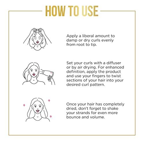 Pantene Pantene Pro-V Curl Cream Hair Lotion, Moisturizing Curl Defining Cream, Anti Frizz for Wavy or Curly Hair, with Vitamin B5, Pack of 3, 18 oz Total