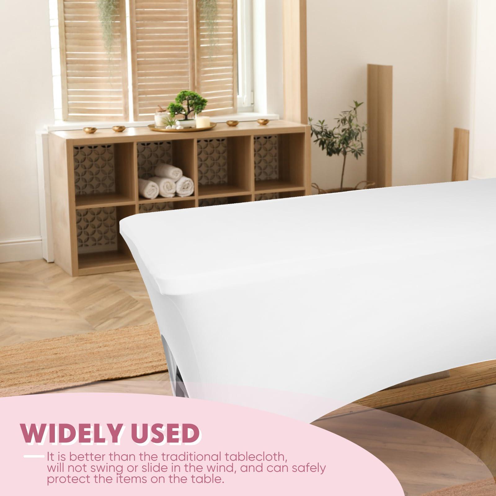 Lounsweer 2 Pieces Lash Bed Cover Reusable and Washable, Fitted Massage Table Cover, Lash Extension Bed Mattress Topper Spa Salon or Massage Bed (White)