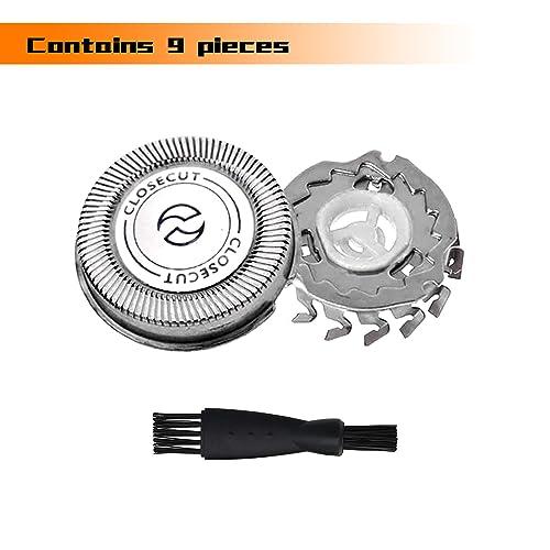 aoblaze 9 Packs HQ56 Replacement Shaver Heads for Philips Norelco HQ6 HQ56 HQ55 HQ4 HQ3,Compatible with HQ300 HQ442 HQ916 HS190 HQ6990 Electric Shavers etc.