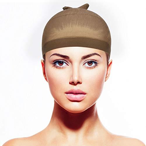 EBOOT eboot 3 Pack Wig Caps (Light Brown Nylon Caps and Light Brown Mesh)