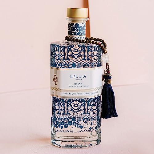 LOLLIA Lollia Dream Bubble Bath, 24 fl. oz. White Tea & Honeysuckle Scent Soothing & Moisture-Rich Bubble Bath, Hydrating Ingredients, Scented Bubble Bath for Women