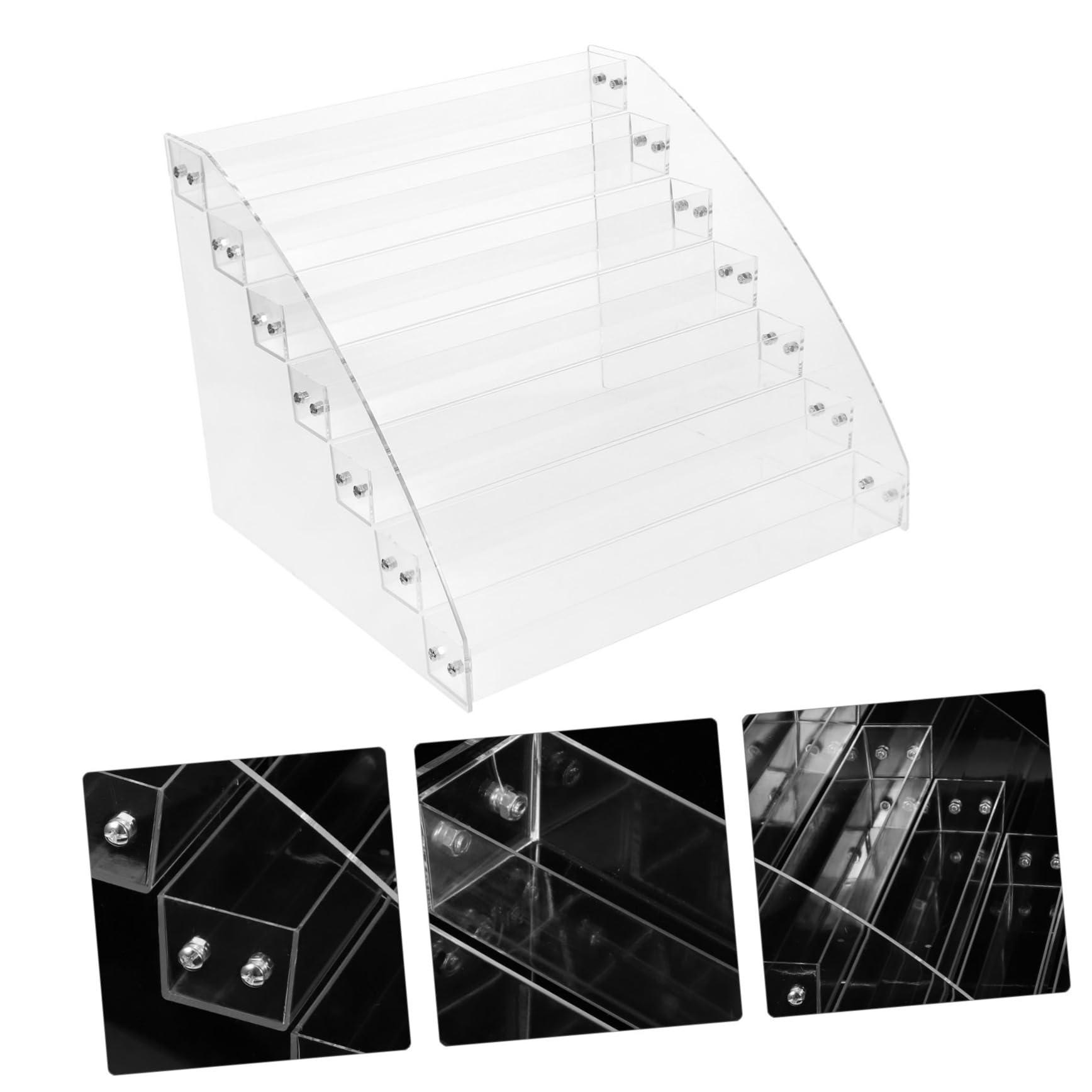 OHPHCALL OHPHCALL Lipstick Nail Polish Display Rack Acrylic 7-Layer Storage Modern Makeup Organizer