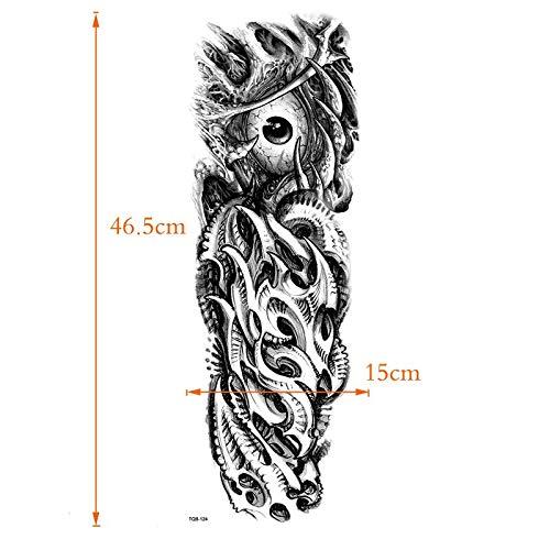 TTHUONG THATHU Robot Arm And Eye Of Machine Full Arm Waterproof Temporary Tattoos Men Kit Tattoo Sleeves Temporary Tatoo Stickers Tatoo