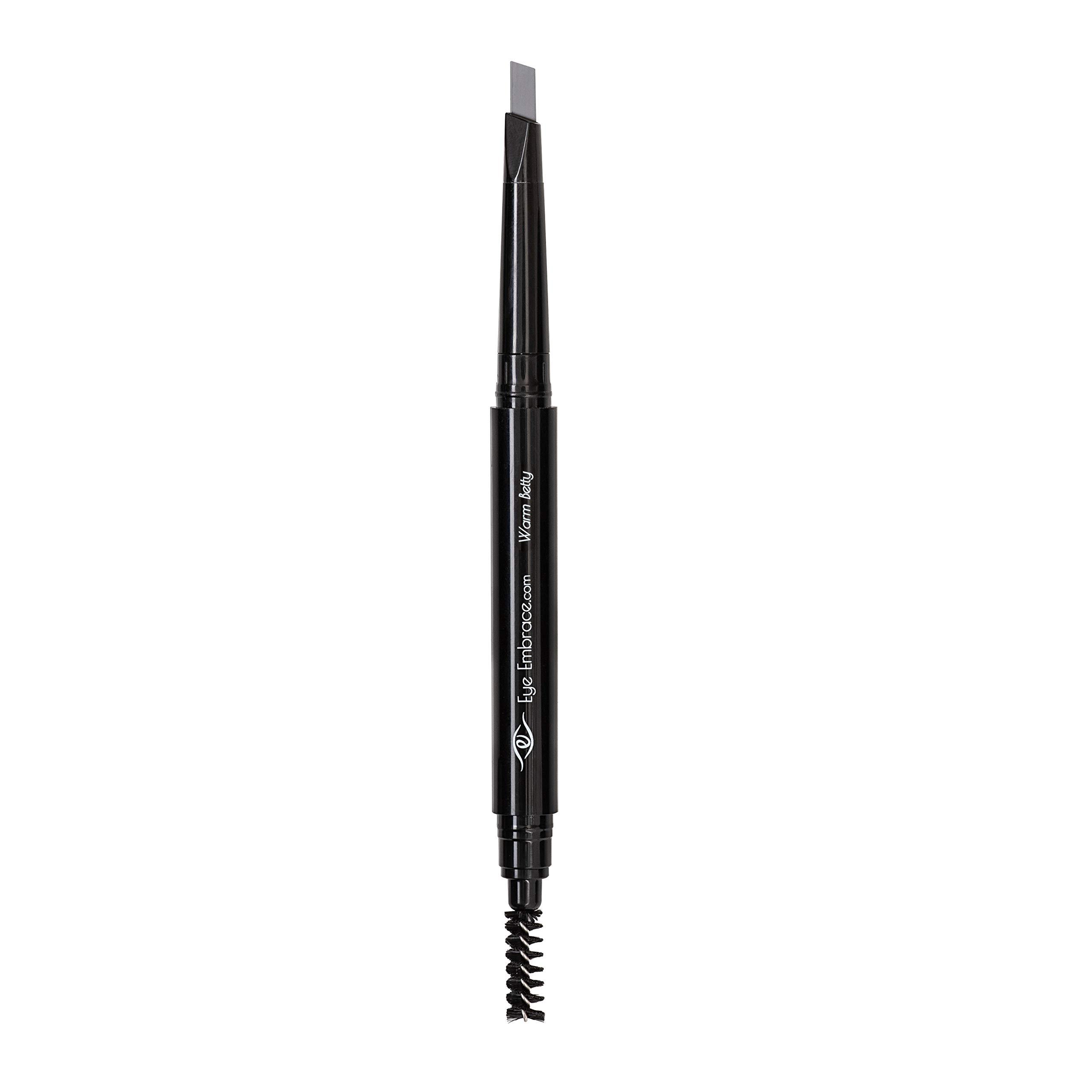Eye Embrace Eye Embrace Warm Betty: Light Gray Eyebrow Pencil – Waterproof, Double-Ended Automatic Angled Tip & Spoolie Brush, Cruelty-Free
