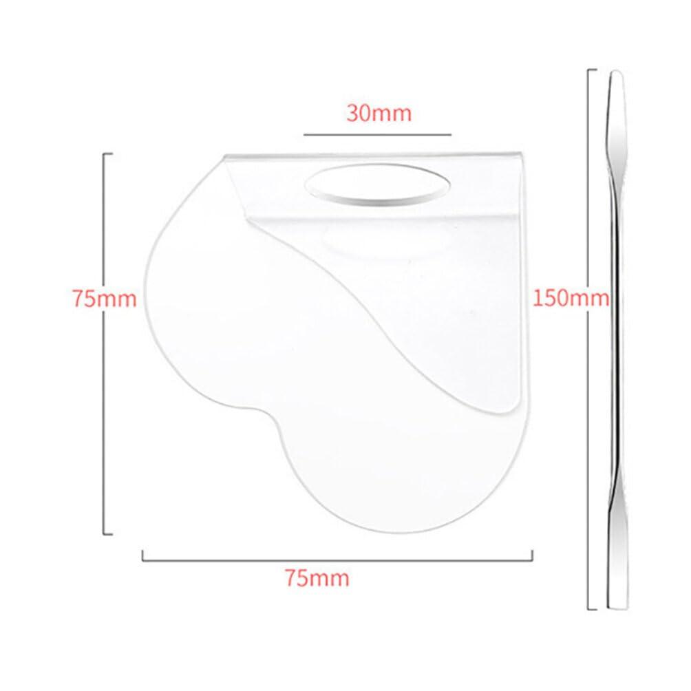 Beaupretty Beaupretty 3 Sets Heart Makeup Mixing Palette Art Nail Palette Foundation Blending Palette Acrylic Makeup Mixing Palette with Spatulas Makeup Mixing Tray