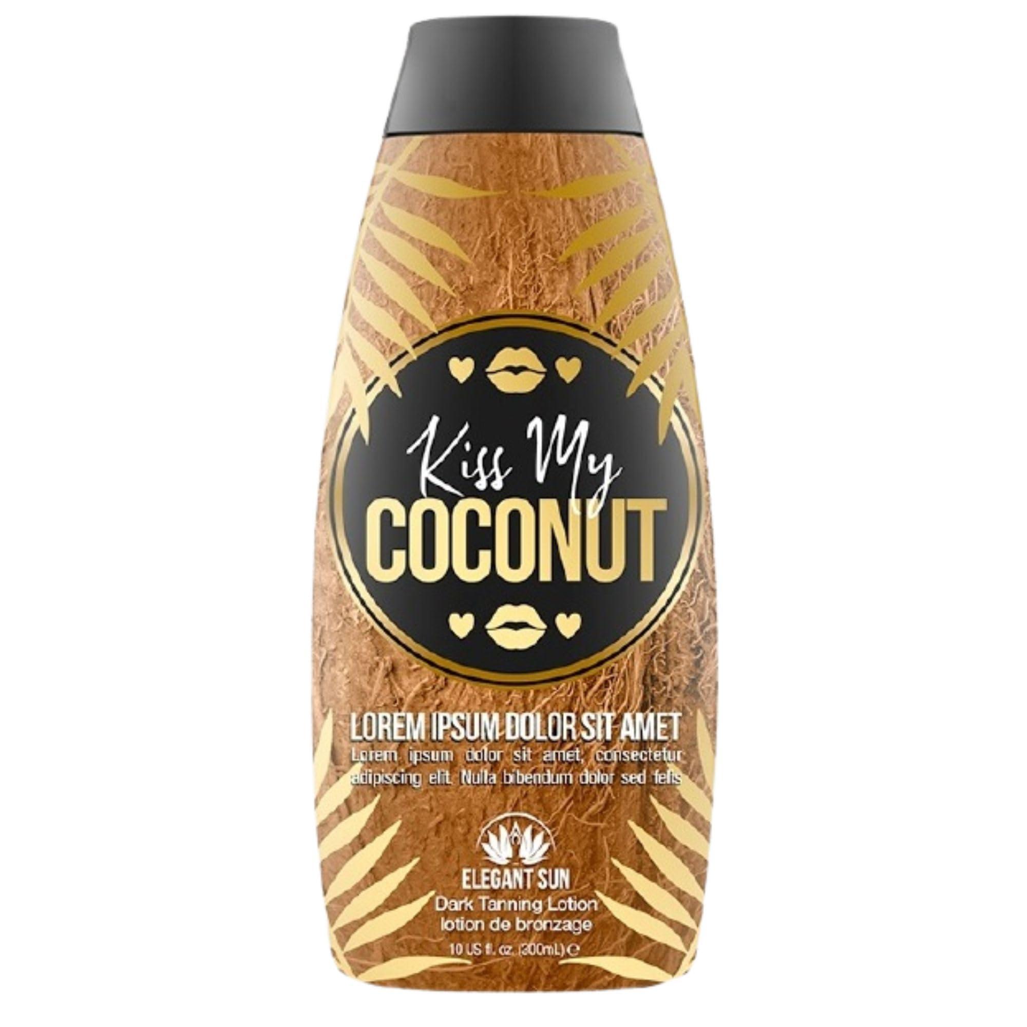 Elegant Sun Kiss My Coconut - Tanning Bed Lotion, Skin Softening Golden Tan Intensifier with Coconut Milk & Cocoa Butter, No Bronzer, Unisex Hydrating Indoor/Outdoor Accelerator by Elegant Sun