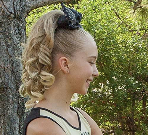 Girly Curls Girly Curls Curly Cheerleader Hairpiece for Cheer and Dance… (Sunkissed)